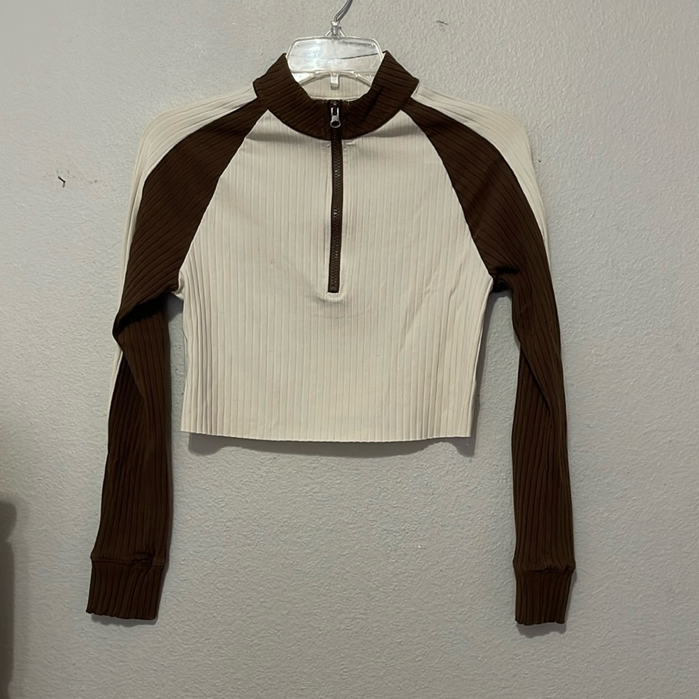 LA HEARTS LONG SLEEVE CROP TOP
